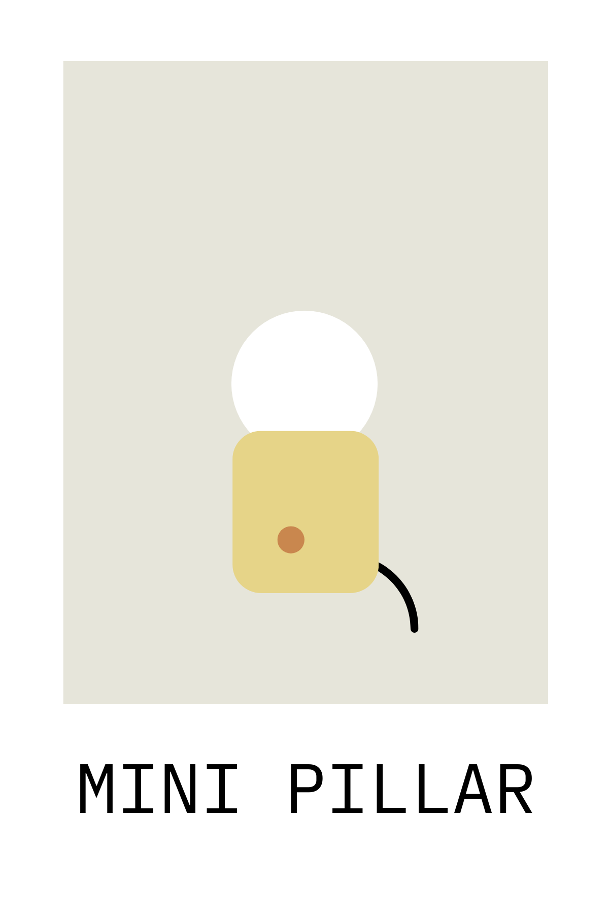 Mini Pillar Lamp - Yellow