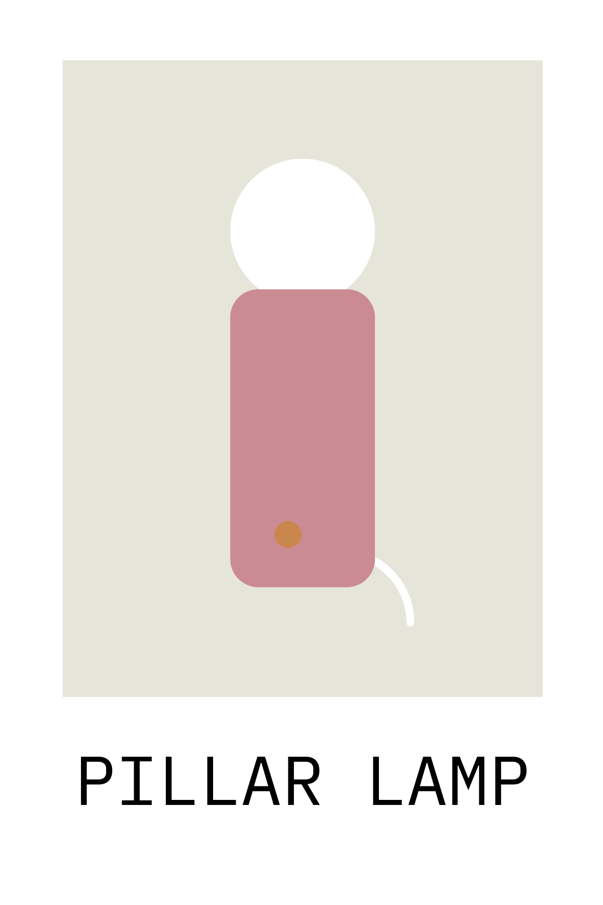 Pillar Lamp - Mauve