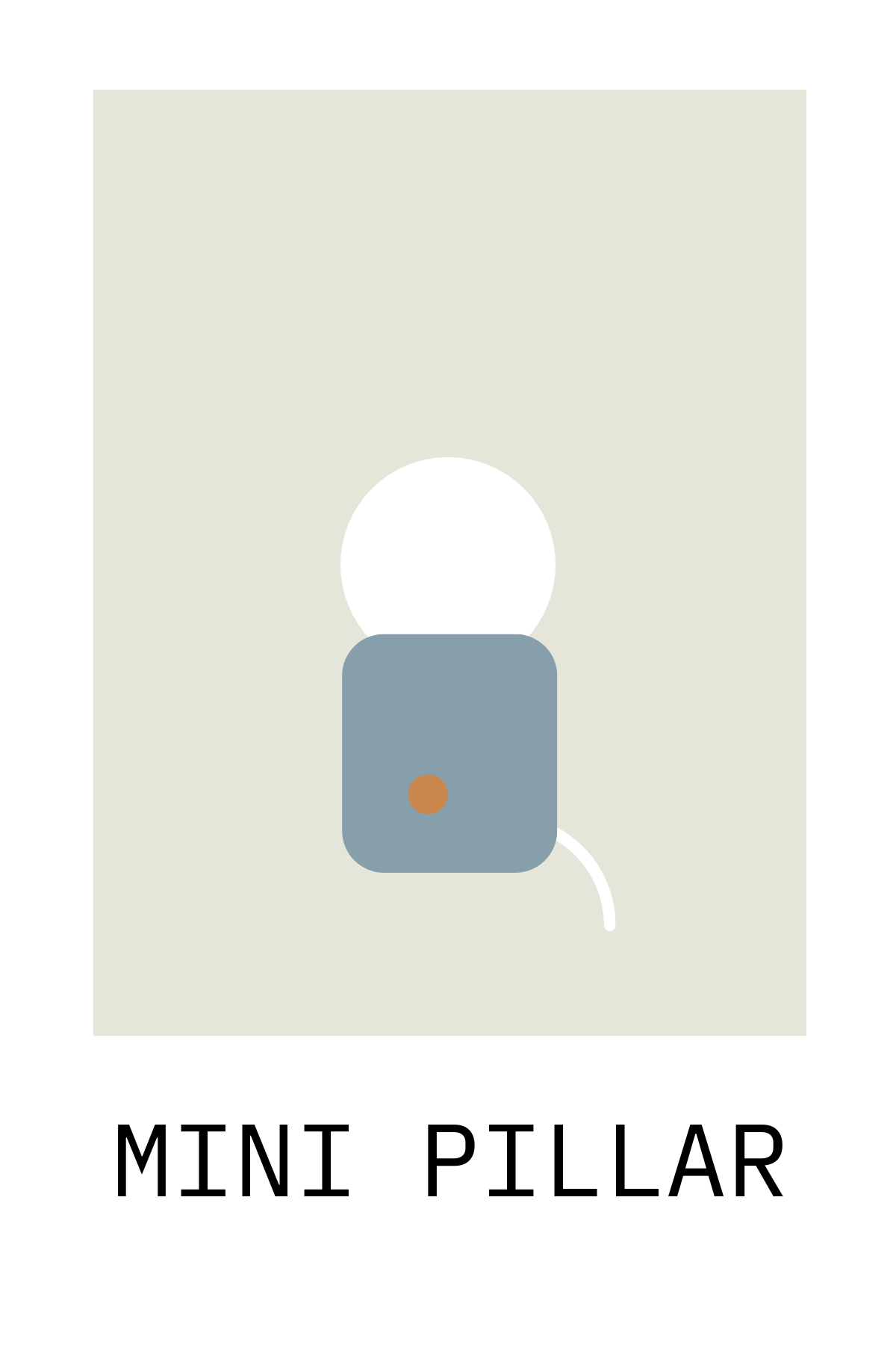 Mini Pillar Lamp - Frost Blue