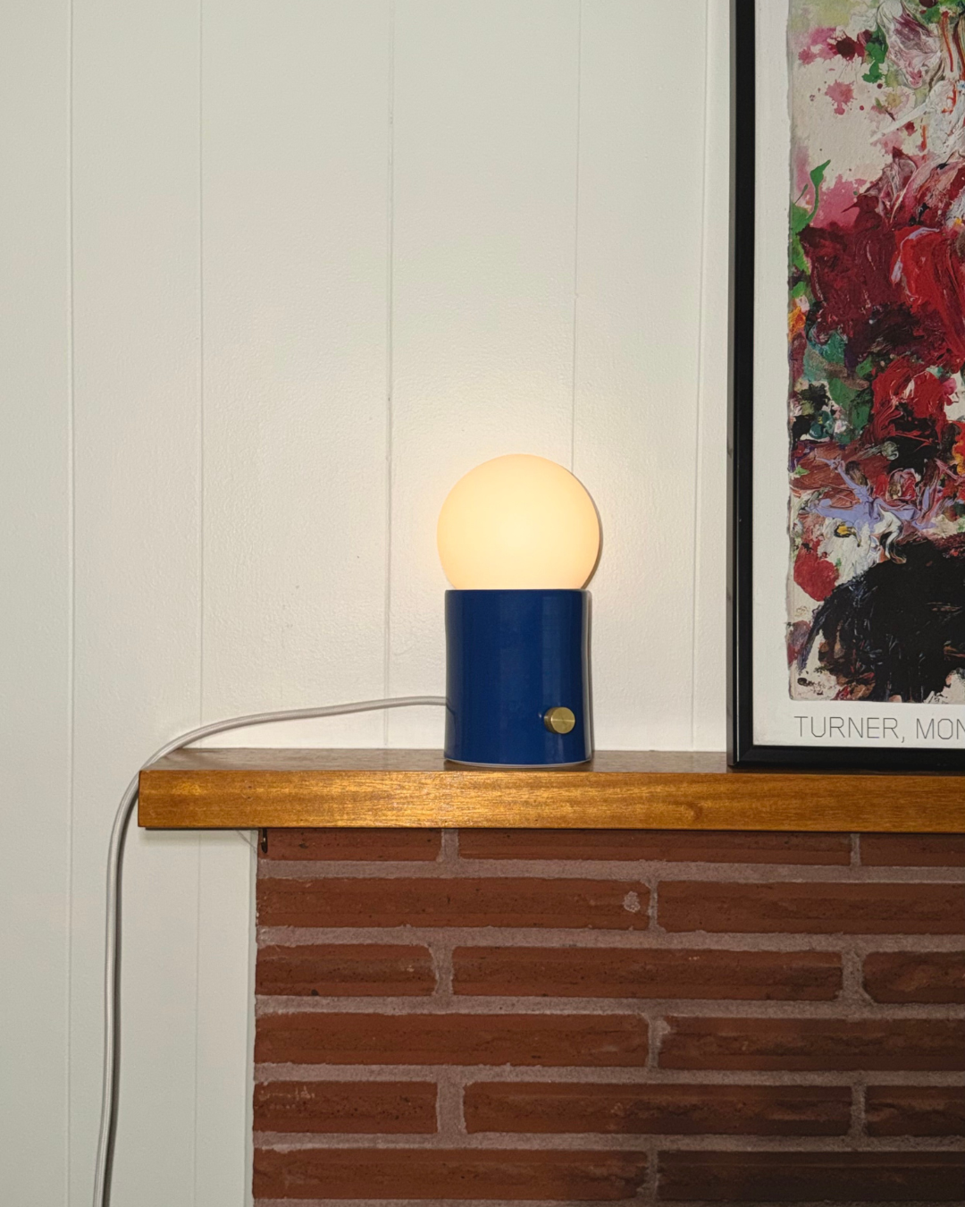 Mini Pillar Lamp - Blue