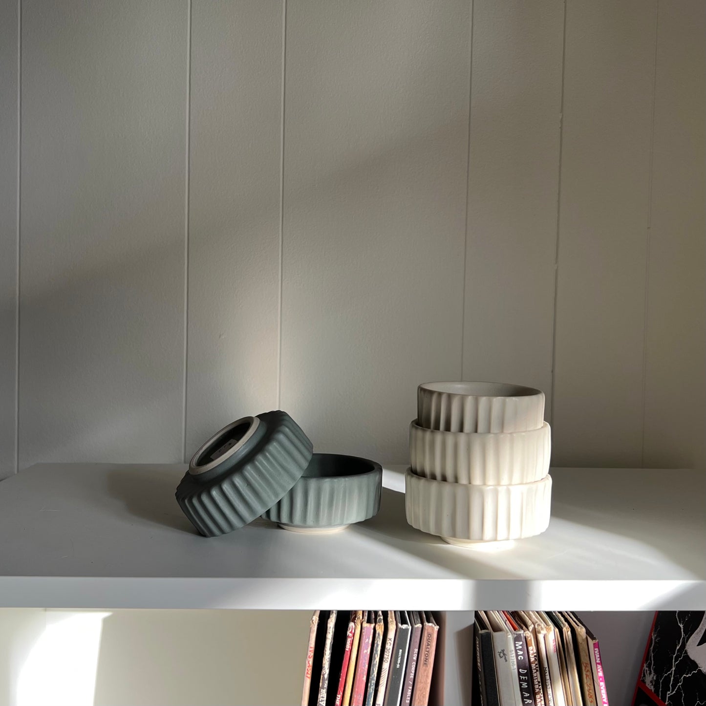 Fluted Ramekin in Frost Blue