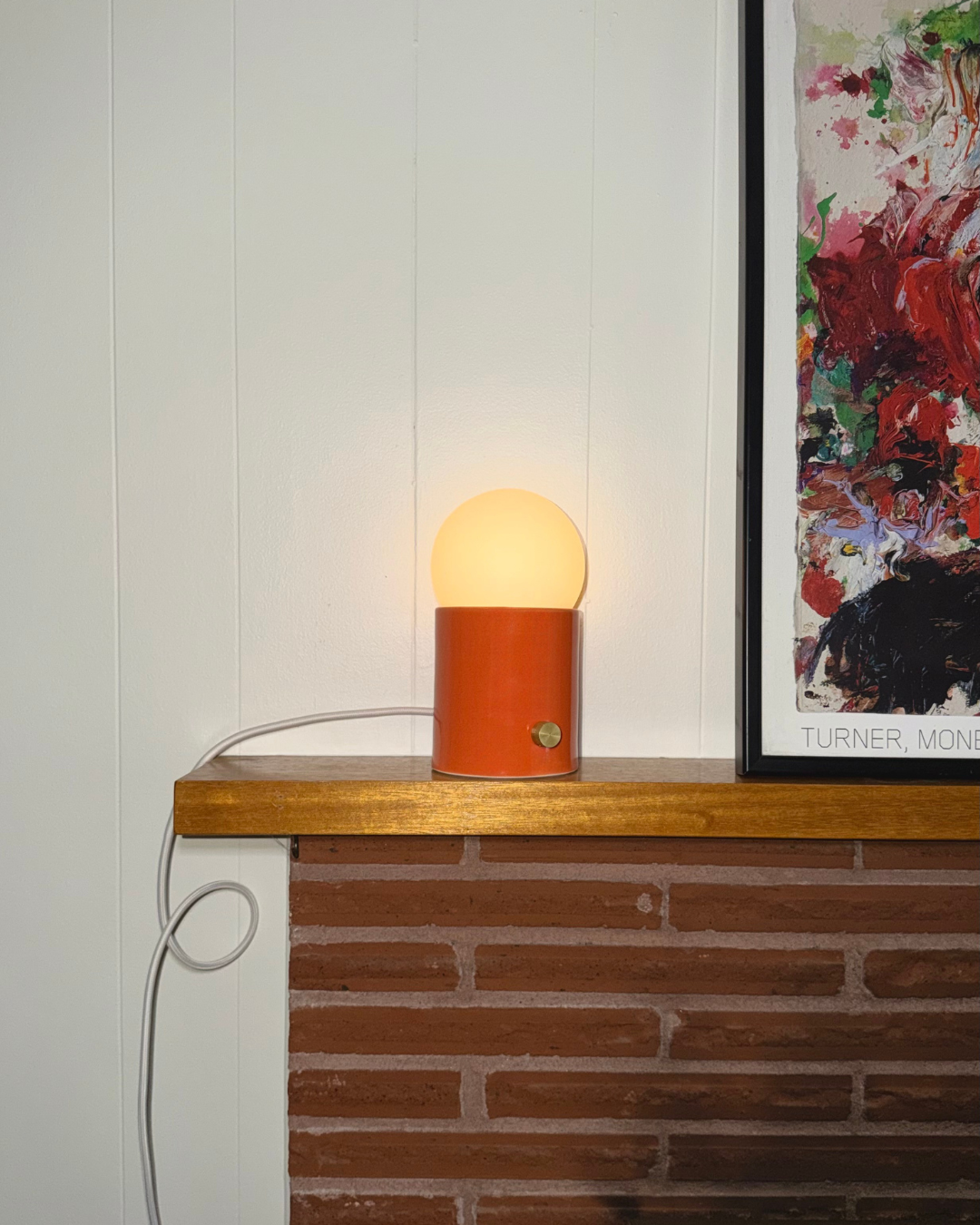 Mini Pillar Lamp - Orange