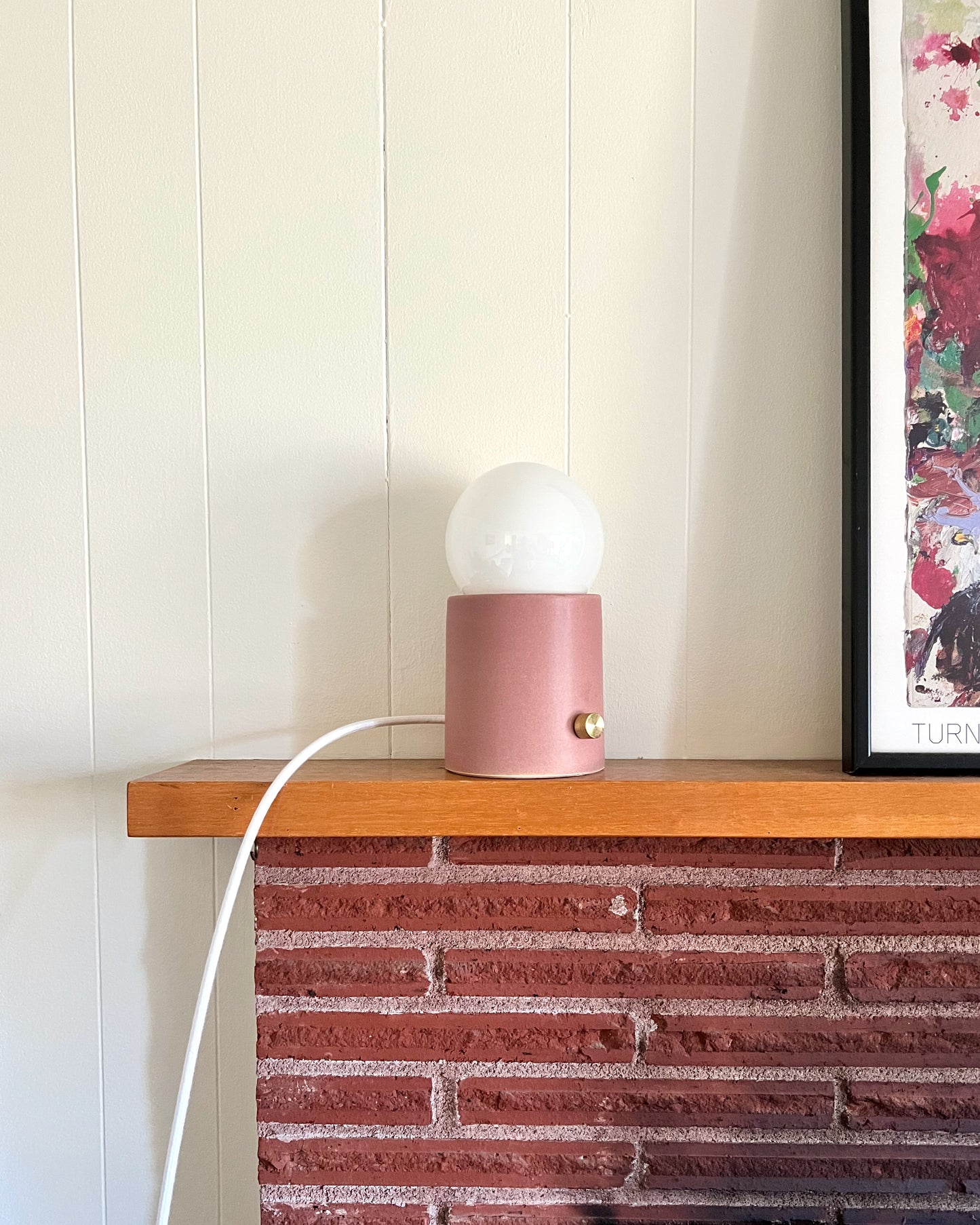 Mini Pillar Lamp - Mauve