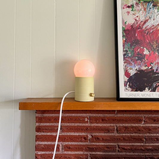 Mini Pillar Lamp - Chartreuse