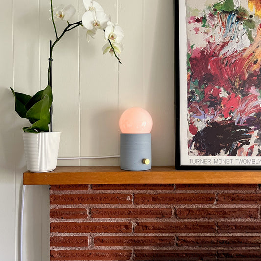 Mini Pillar Lamp - Cobalt