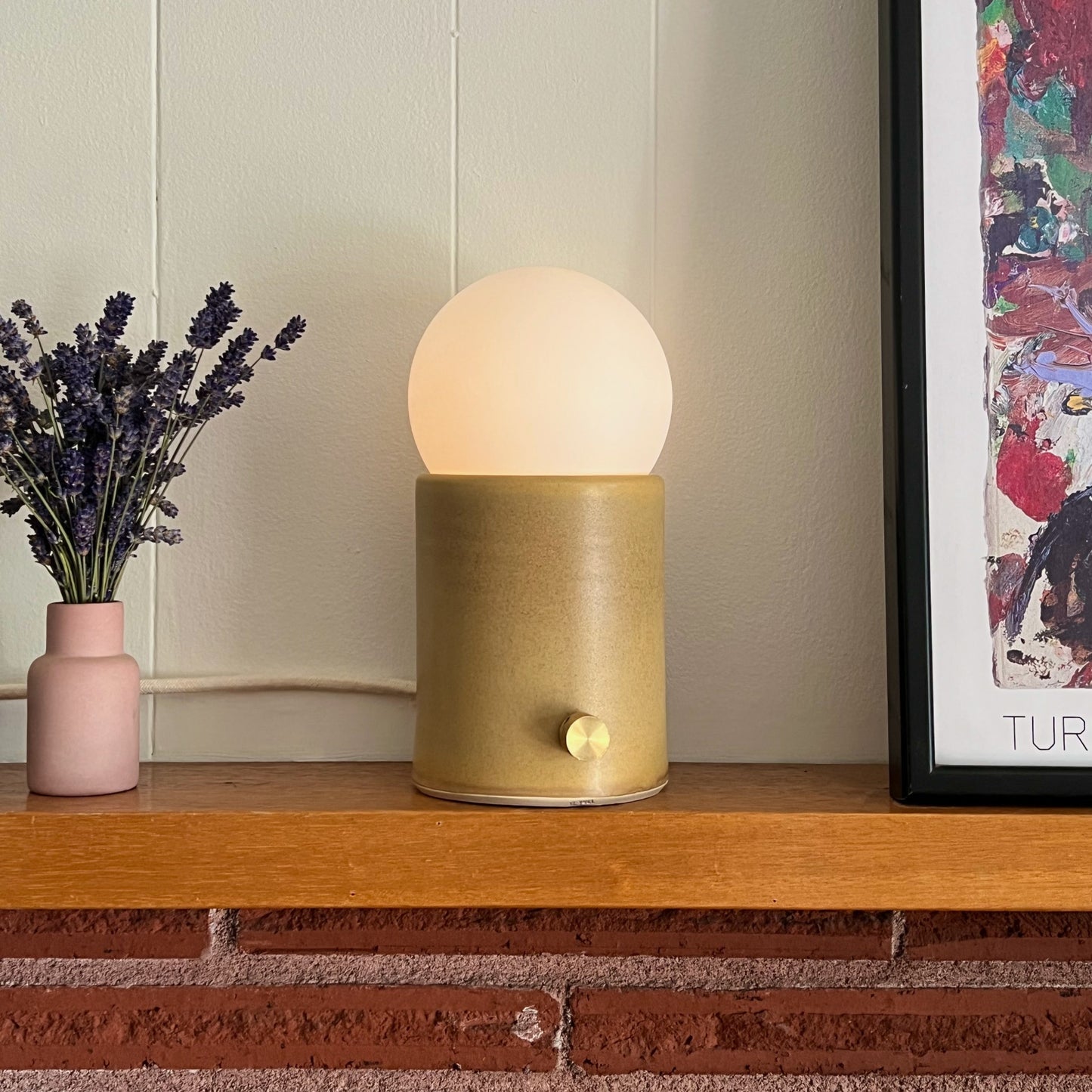 Mini Pillar Lamp - Coffee