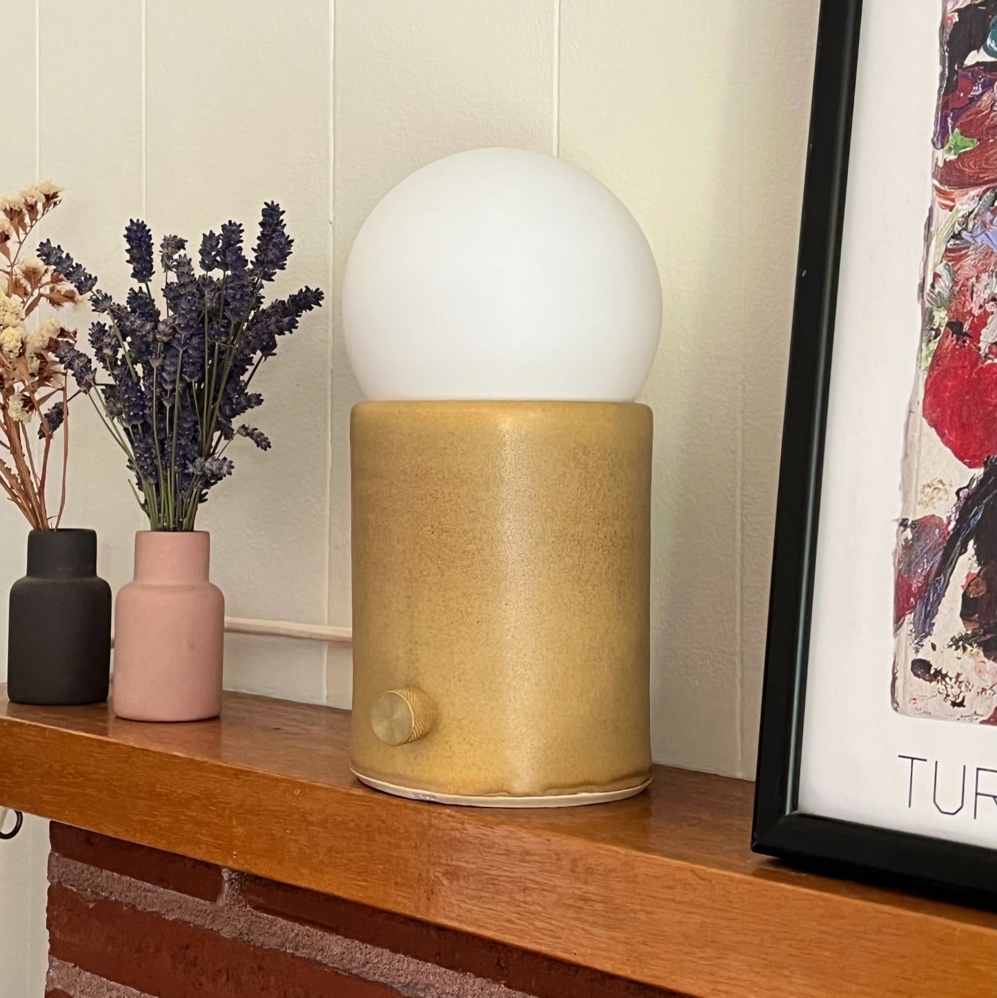 Mini Pillar Lamp - Coffee