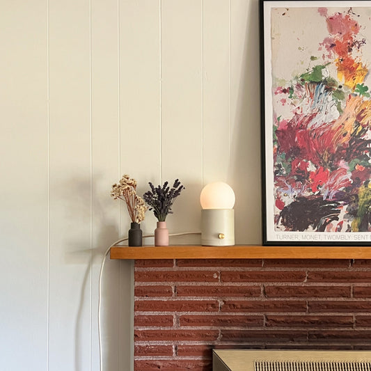 Mini Pillar Lamp - Bone