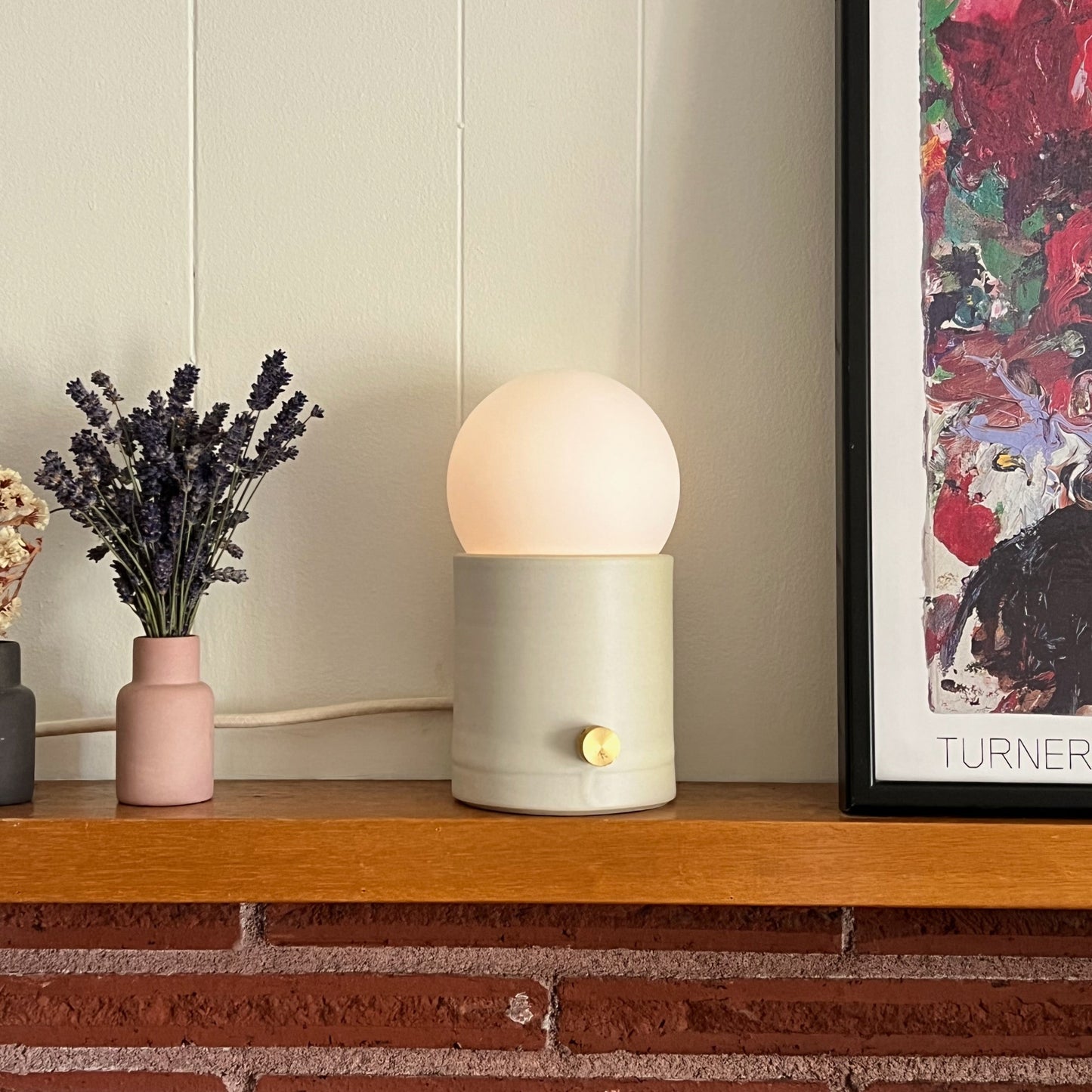 Mini Pillar Lamp - Bone