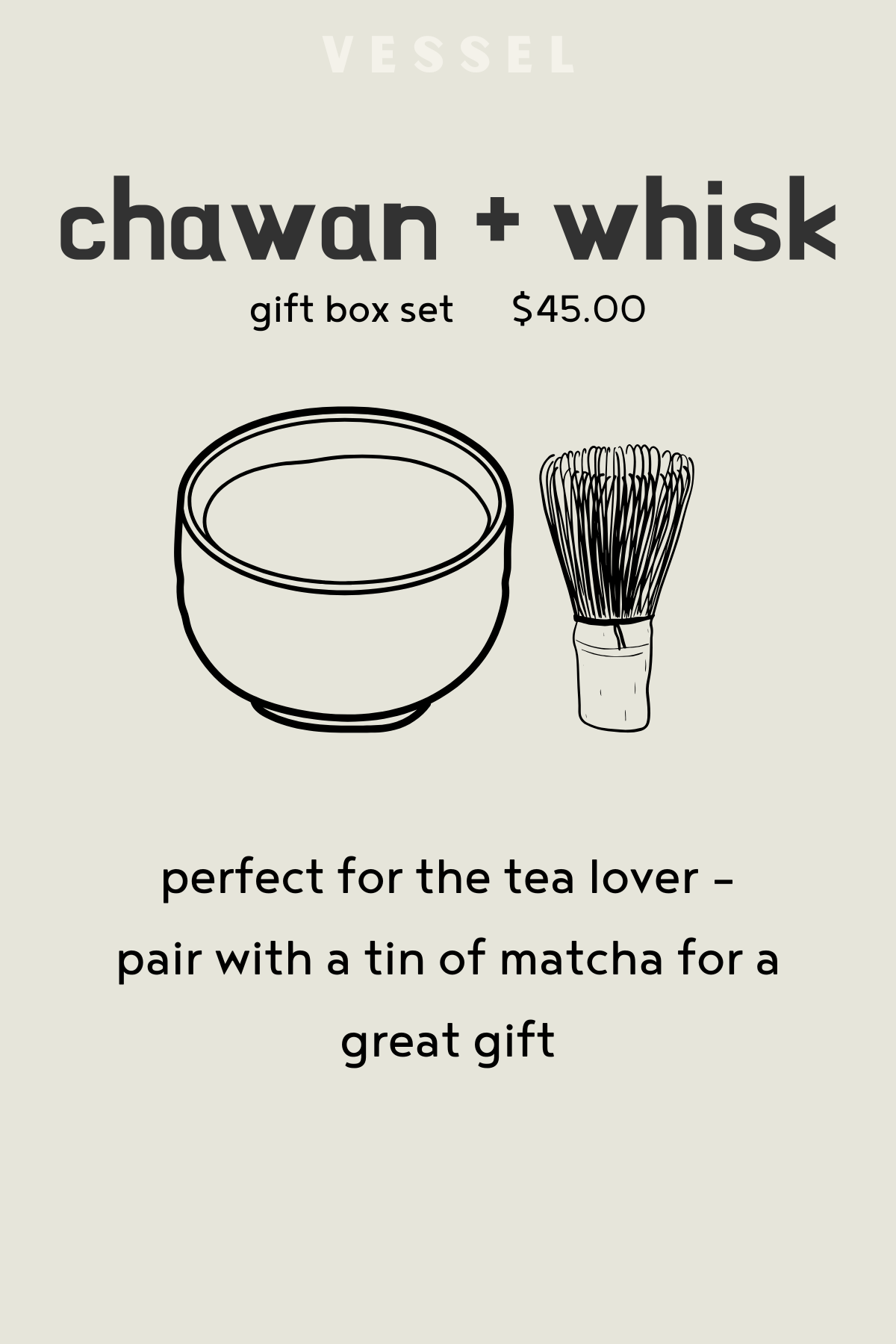 Chawan + Whisk Gift Box Set